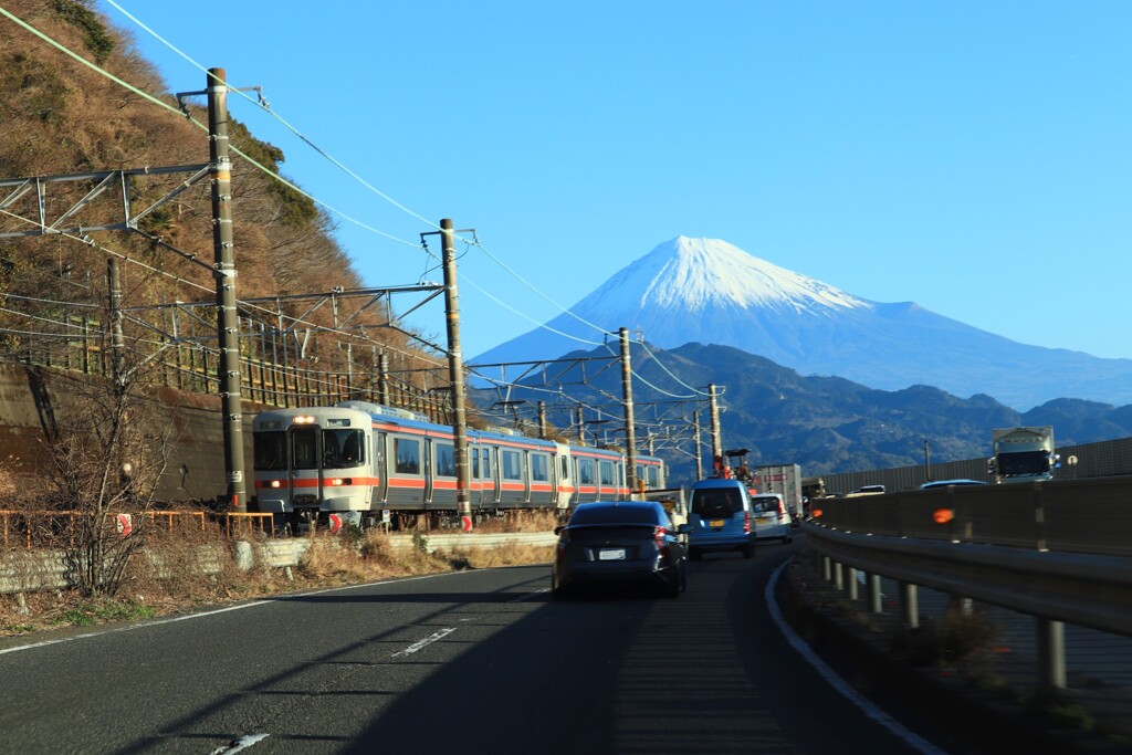 電車と富士山のコラボレーション