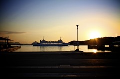 直島の夕日