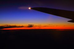 雲の上の夕焼け