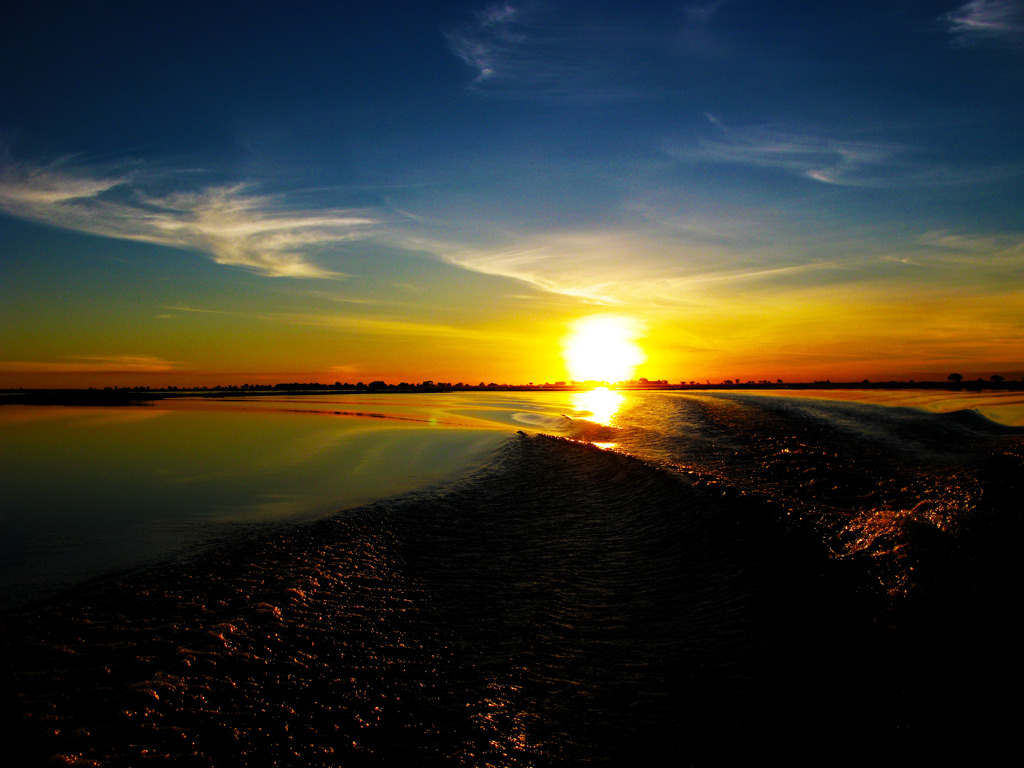 ボツワナの夕景