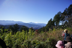 空と富士山。