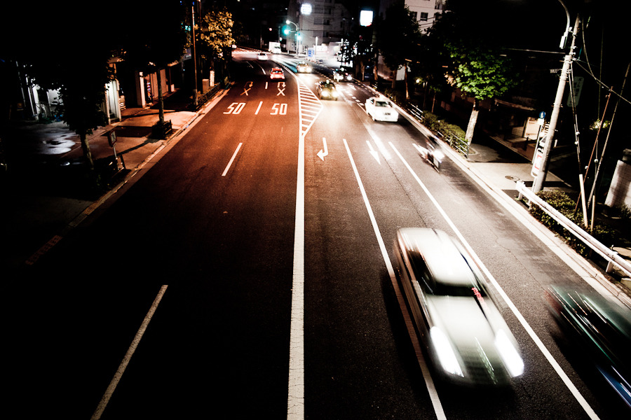 夜の目白通り