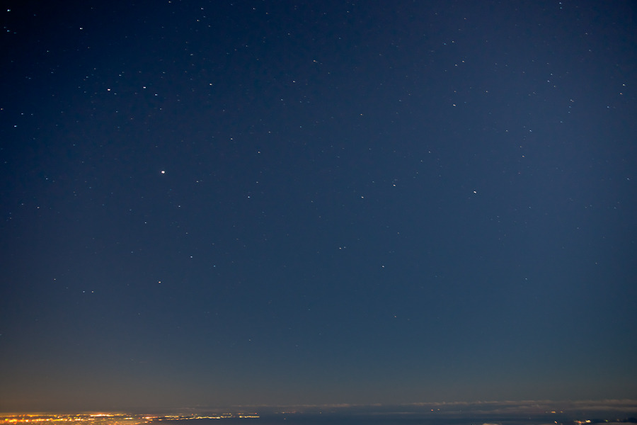 沼津の夜景と星