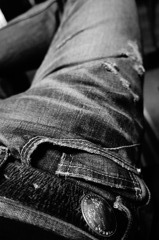 Jeans and Belt BW