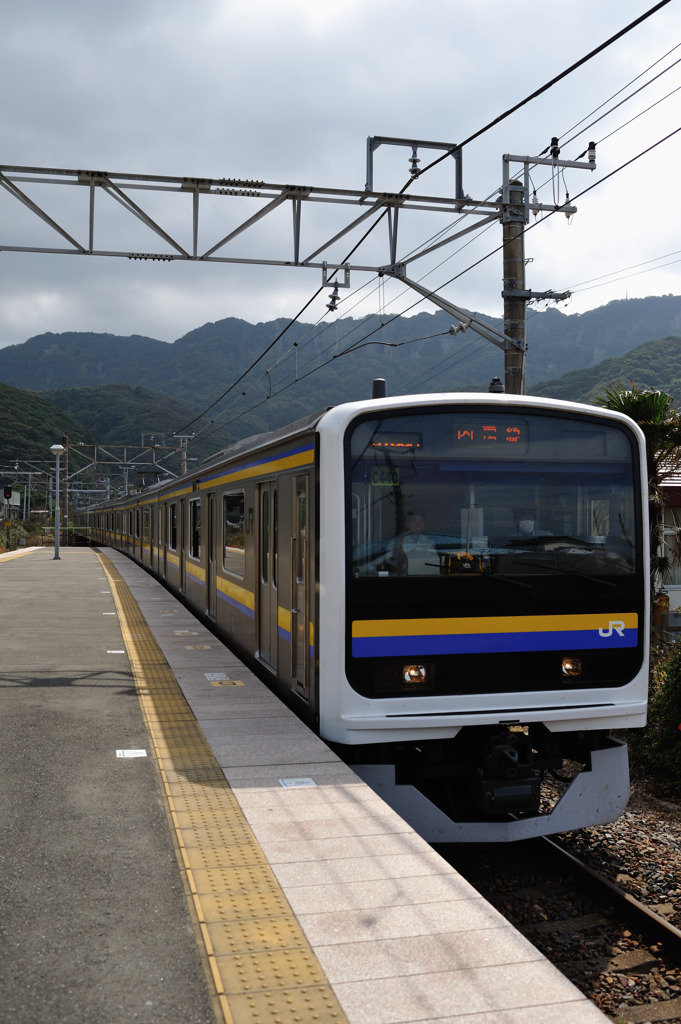 浜金谷駅にて
