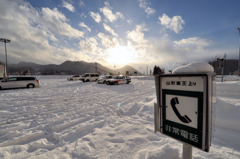 雪のパーキングエリア１