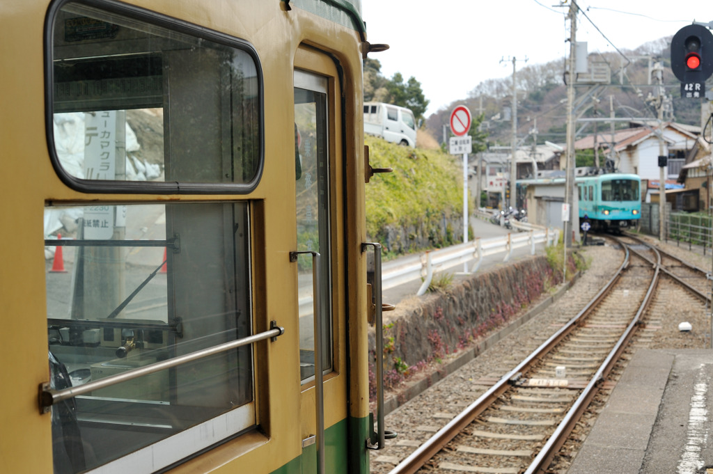 稲村ヶ崎駅にて