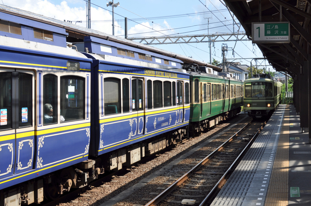 江ノ電長谷駅にて