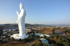 朝の仙台大観音