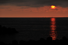 庄内浜の夕陽２