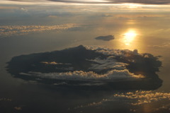 夕焼けの屋久島