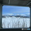 十勝連峰を車窓から望む