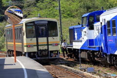 出雲坂根駅にて２