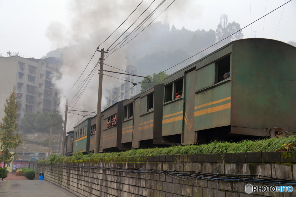 嘉陽小火車　躍進駅付近