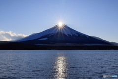 光る富士山