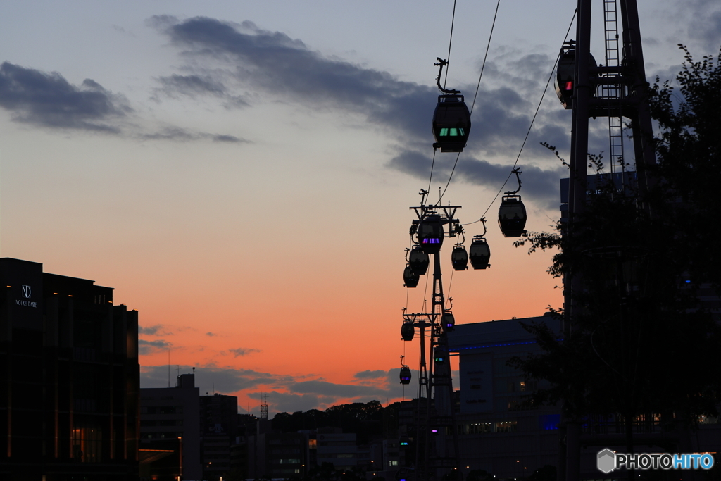 日の落ちた風景