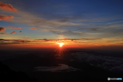 山頂から日の出