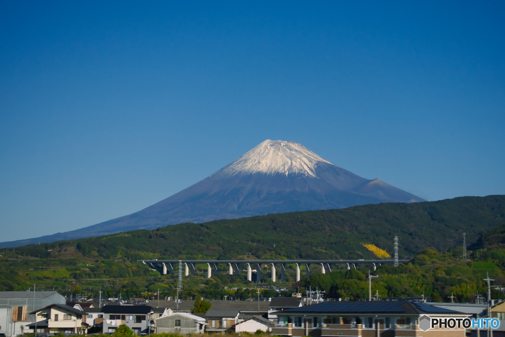 車窓から富士山