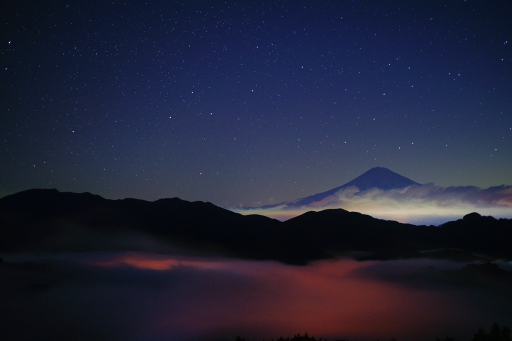 富士の見える夜景