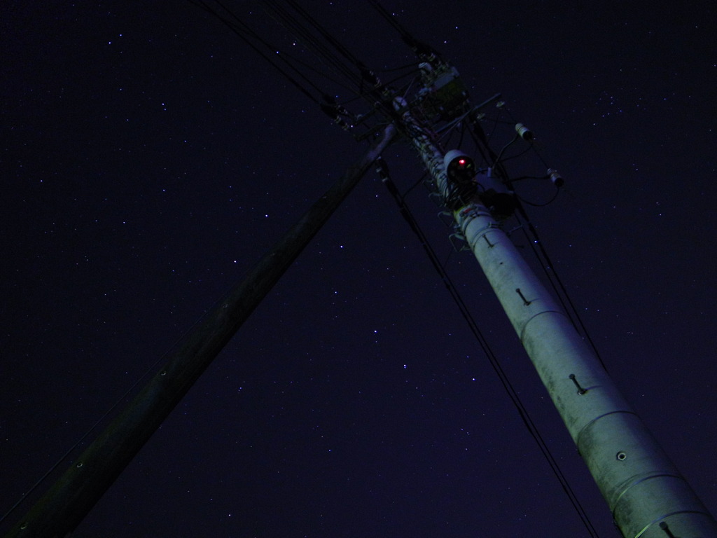 電柱と北斗七星