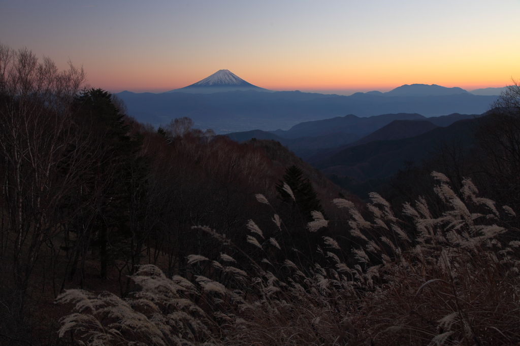 晩秋の夕焼け