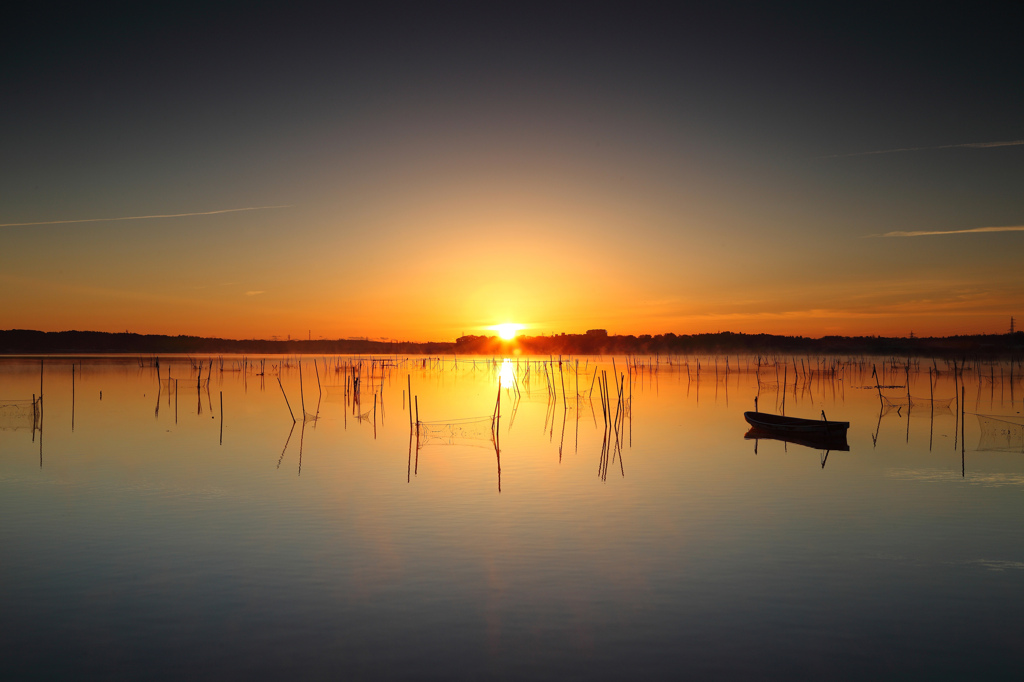 The sun　－印旛沼－