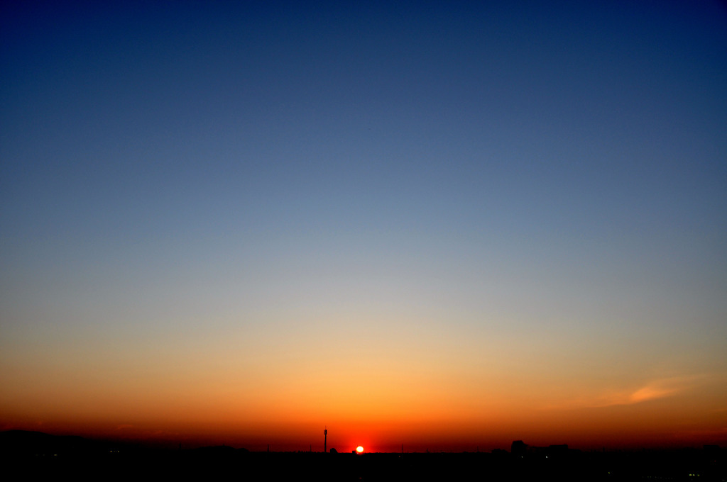 夕日