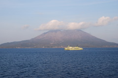 フェリーからみた桜島