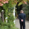 紅葉と老人