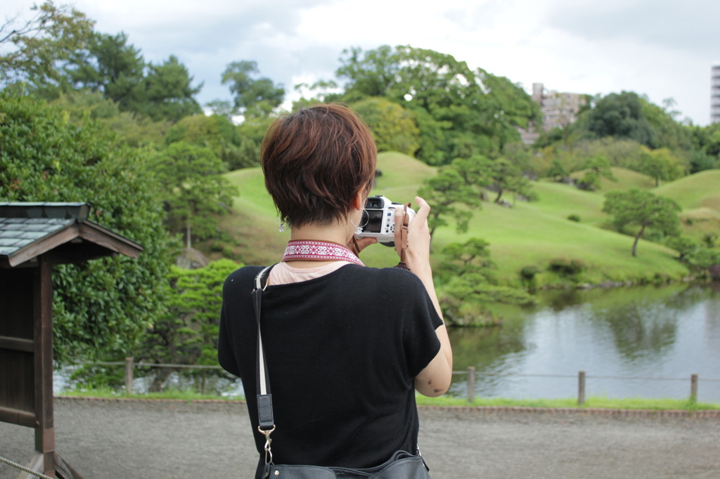 水前寺公園にて