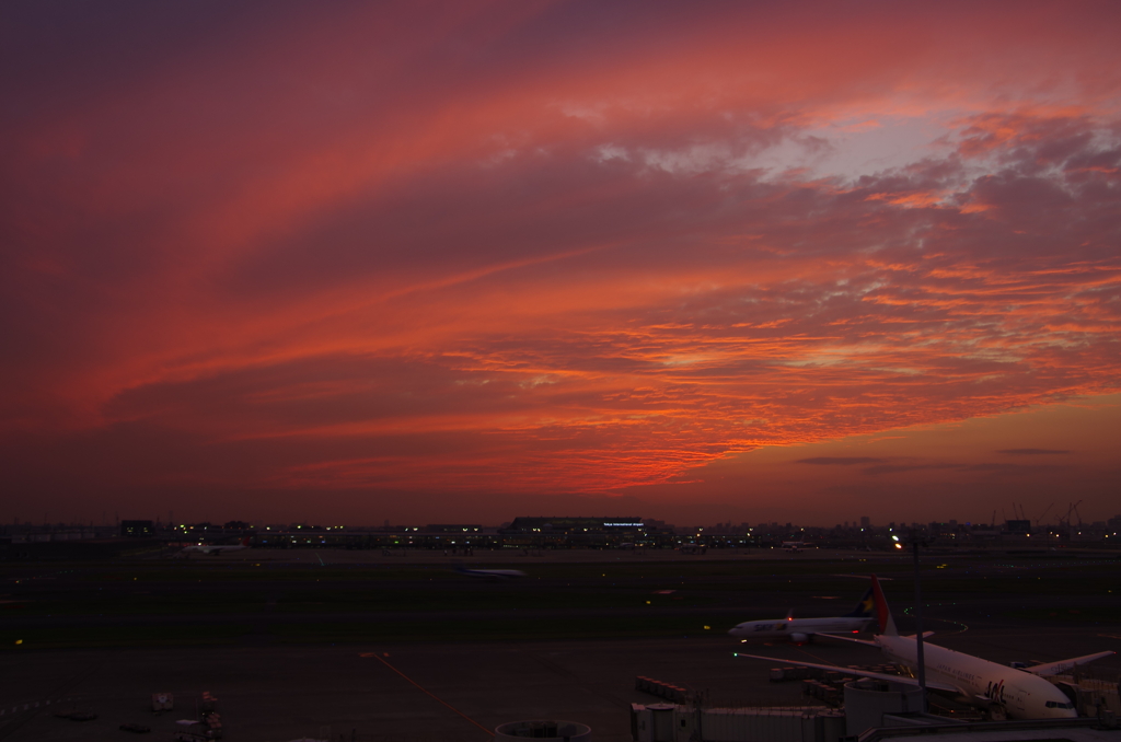 羽田の夕焼け