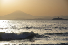 森戸海岸からの富士山