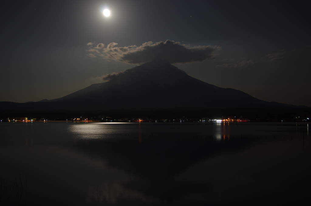 月夜の長池
