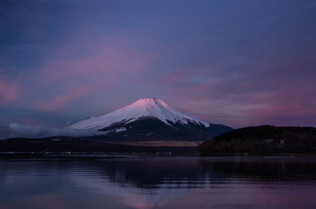 薄紅色に染まる