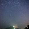 流星と富士山