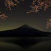 田貫湖の桜と富士山