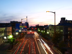 歩道橋から見える景色