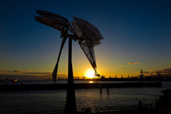 大阪港の夕べ