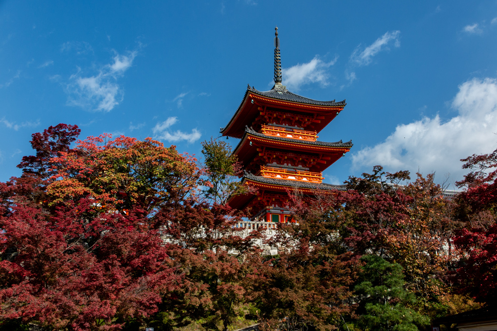 清水寺にて