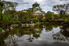 大阪城公園にて