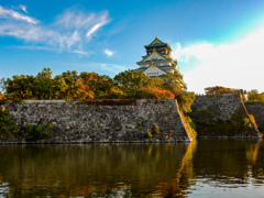 大阪城公園にて