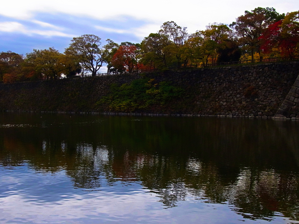 大阪城公園にて