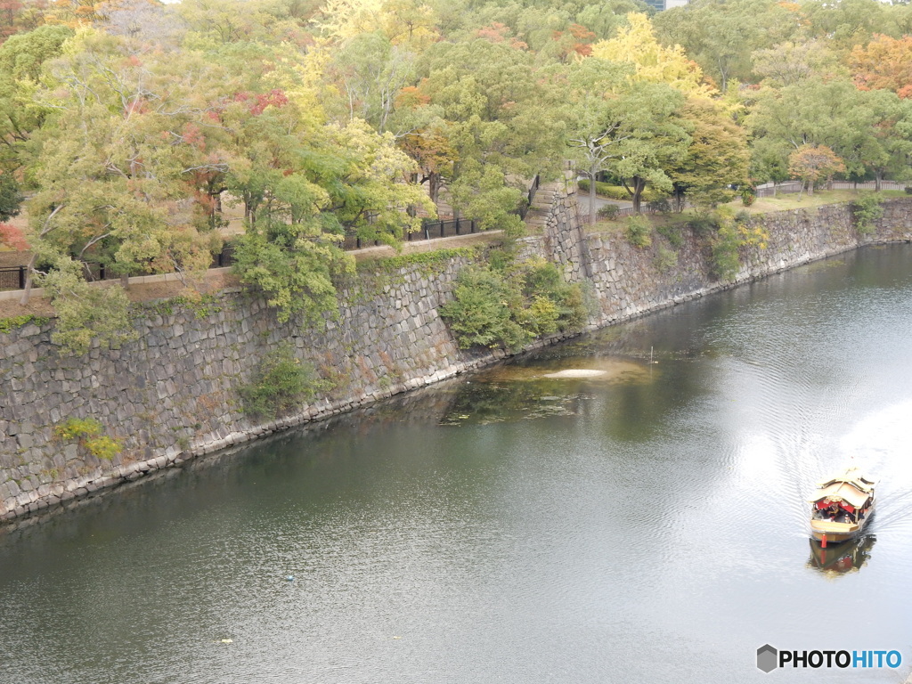 色づき始める大阪城公園