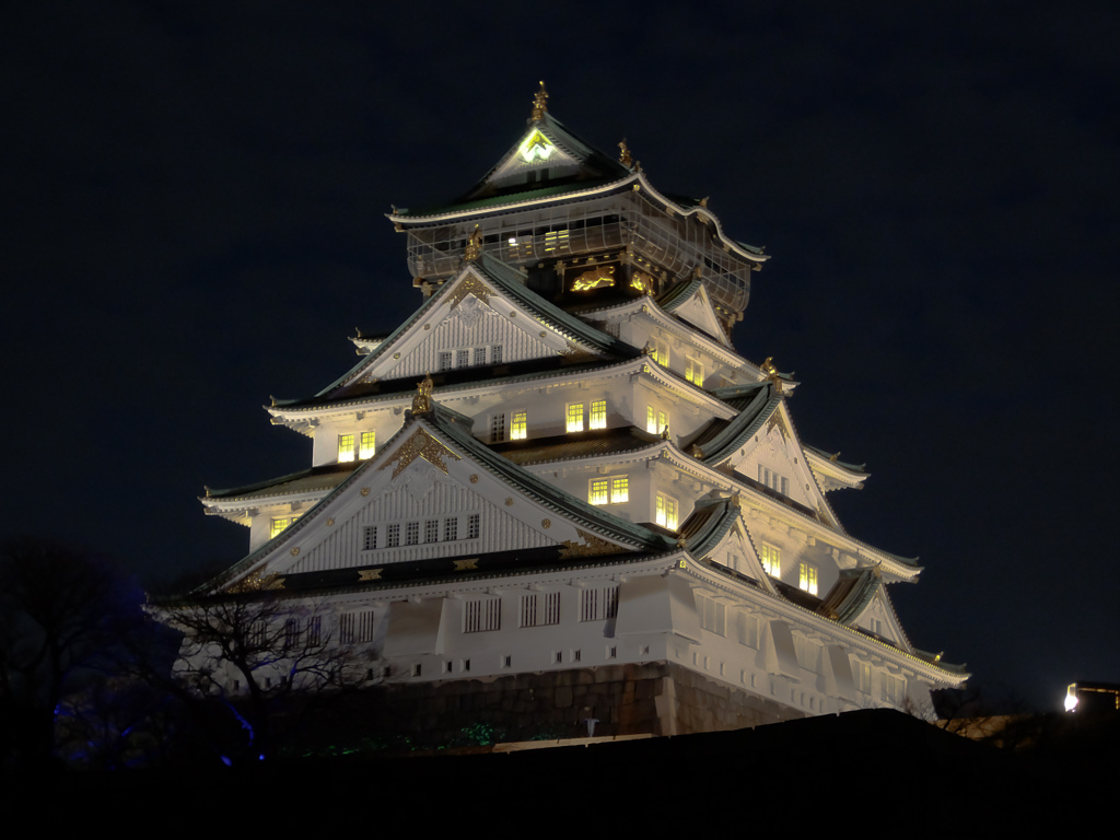 大阪城ライトアップ