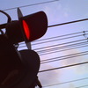電車が来ますよ。