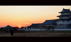 夕焼けを撮る