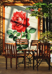 薔薇絵の有る風景