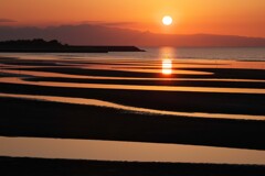日本一の夕日 真玉海岸