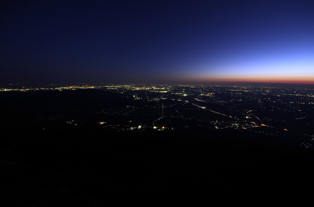 筑波山からの夜景