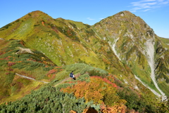奥大日岳への稜線